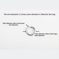 Anneaux fendus en acier inoxydable F110 pour bijoux DIY, fermoirs, connecteurs de chaîne à maillons multiples, anneaux ouverts, petits anneaux fermés