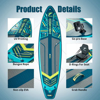 Planche de SUP gonflable TIDETREK 89 cm ultra large certifiée CE, planche de surf gonflable de course, planche de paddle gonflable ISUP