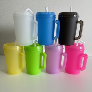 <span class=keywords><strong>Taza</strong></span> de Plástico Brillante con Logotipo Personalizado, 22oz/34oz, para Café, Viajes al Aire Libre, <span class=keywords><strong>Taza</strong></span> Mega, Doble Pared Aislada, <span class=keywords><strong>Taza</strong></span> Fría con Tapa y Pajita - Product Image 2