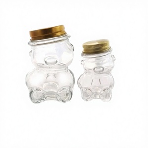 Frasco de Vidrio Transparente sin Plomo para Velas, con Forma de Osito, para Regalo Infantil, con Tapa de Aluminio - Product Image 3