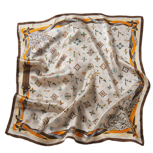 Pañuelo <span class=keywords><strong>de</strong></span> Seda <span class=keywords><strong>de</strong></span> Morera 100% Meng, Cuadrado <span class=keywords><strong>de</strong></span> 68x68cm, Estampado Floral, para Primavera <span class=keywords><strong>y</strong></span> Otoño - Product Image 5