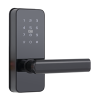 Serrure de porte automatique noire à prix d'usine, système de verrouillage intelligent par mot de passe unique, serrure de porte intelligente à code