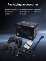 2024 Hotsale X2plus GD 10 Console de jeu vidéo 64 Go 128G 4K HD Gamestick Retro GD10 Game Stick Support pour FC GBA GBC MD NDS