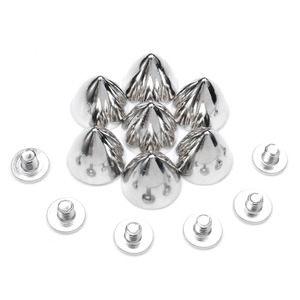 Pointes <span class=keywords><strong>rivets</strong></span> perle de vis métal balle cône goujons <span class=keywords><strong>maroquinerie</strong></span> Punk Rock bricolage vêtements chaussures sacs Bracelets ceintures décoration 9.5mm - Product Image 1