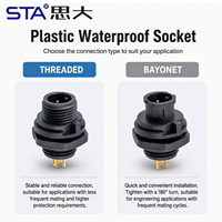 Conector Impermeable LTW Tipo Bayoneta Macho/Hembra para Montaje en Panel Frontal/Trasero, Receptáculo para Soldadura en PCB, 2, 3, 4, 5, 6, 8 Pines