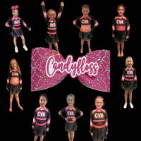 Uniformes de cheerleading de haute qualité, uniformes d'équipe personnalisés sublimés, vente en gros directe d'usine, livraison directe disponible, design scintillant