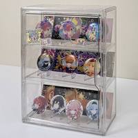 Boîte de rangement de bureau, vitrine transparente en acrylique, anti-poussière, grande capacité, pour figurines
