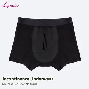 Seamless Men Incontinence Panties Bamboo Twill Leakproof Great Water Absorp Waterproof Washable Adult Incontinence Underwear