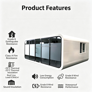 <span class=keywords><strong>Venta</strong></span> Directa de Fábrica: <span class=keywords><strong>Casa</strong></span> Contenedor Modular Prefabricada de Acero Impermeable de 20 pies, <span class=keywords><strong>Casa</strong></span> Pequeña Móvil, Cabaña Panorámica Tipo Apple para Hotel - Product Image 2