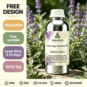 Aceite Esencial de <span class=keywords><strong>Salvia</strong></span> Sclarea Destilado al Vapor para el Cuidado Facial, Equilibrio de la Piel, Materia Prima Cosmética, Fabricación de Jabón - Product Image 1