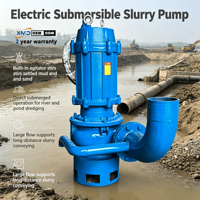 Pompe submersible électrique monophasée 220 V à grand débit pour le transport de boues sur longue distance, idéale pour le dragage de rivières et de bassins.