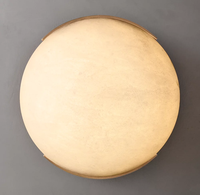 Plafonnier en laiton de style américain Plafonnier simple en albâtre pour chambre à coucher salon hôtel