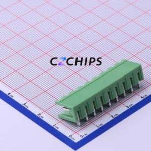 XY2500R-A-5.00-9P Plug-in Terminal Block Bent Lead Through Hole,P=5mm Connector Board-to-Board / Socket - Open 1x9P 5mm Green - Product Image 2