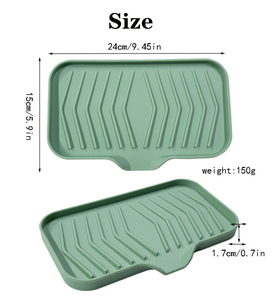Custom Logo Big Size Silicone Kitchen <strong>Soap</strong> <strong>Holder</strong> with Drain Bathroom Sink <strong>Soap</strong> Tray for Shower - Product Image 2