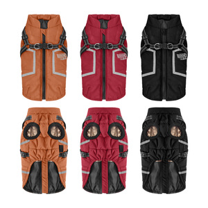 Gilet réfléchissant pour chien, protégé par une laisse, nouveau modèle automne/hiver, chaud, léger en graphène, couleur unie. - Product Image 5