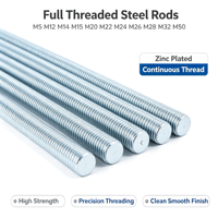 Metric Zinc Plated & Black Finish Fully Threaded Rod M5-M50 Steel Stud Bar