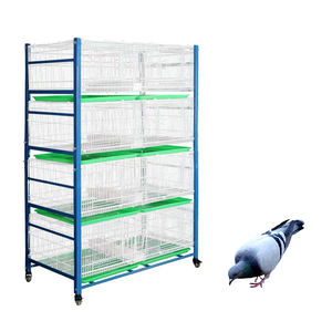 Cages assorties pliables à 4 niveaux pour <span class=keywords><strong>cage</strong></span> à oiseaux mâle et femelle, barres <span class=keywords><strong>d</strong></span>'armature avec angles en acier, nichoirs, perroquets et Pigeons fantaisie - Product Image 3