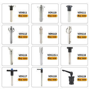 Chốt định vị bằng thép không gỉ có thể tháo nhanh với đầu bi lò xo có vòng kéo, chốt khóa cho các loại ốc vít - Product Image 6