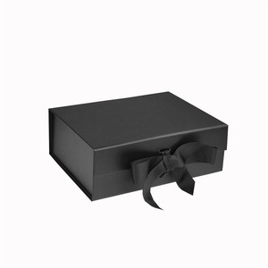 Luxury Custom Logo Folding Paper Flat Packing Luxury Magnetic Gift Box Wholesale Foldable Black Magnetic Gift Box Large