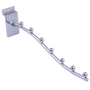 Multiboard quần áo treo slatwall móc nhiệm vụ nặng nề hiển thị <span class=keywords><strong>Hooks</strong></span> 7-bead kim loại cầm tay móc để hiển thị - Product Image 3