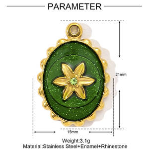 Hongtong, acero inoxidable, <span class=keywords><strong>tarot</strong></span> Vintage, circón brillante, rectángulo, fabricación de abalorios de joyería DIY, gran oferta, colgantes al por mayor - Product Image 4