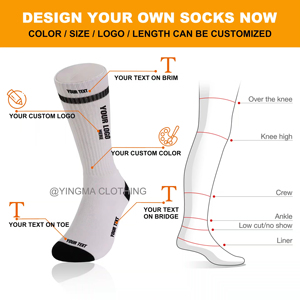 High Quality Custom Design Your Own Pattern Personalized Jacquard Letter Sports <b>Socks</b> Wholesale - Product Image 6