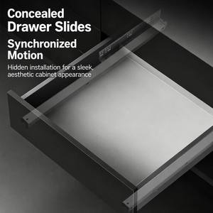 Undermount <b>Drawer</b> <b>Slides</b> 3 Fold Soft Close Full Extension Concealed 3D Adjustable Runners for Kitchen Cabinet Furniture - Product Image 3