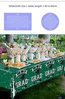 Décorations de fête de remise des diplômes, félicitations, nappes de table jetables en plastique pour les fournitures de fête des classes de collège et lycée