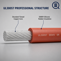 Câble en cuivre flexible, vente en gros d'usine, UL30057, haute tension 5000V, fil isolé SR, câble certifié pour connexion de moteur