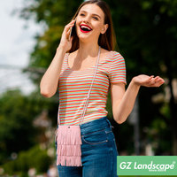 Porte-téléphone à frange essentielle, pochette souple, corde réglable, pompon, sacs à bandoulière en cuir pour smartphone pour femmes