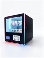 Distributeur automatique intelligent avec éclairage mural mini RGB, armoire de libre-service 24h/24 à 10 compartiments pour petits articles