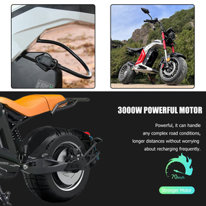 Hiện Đại 3000W Điện Citycoco Chopper Xe Đạp Cho Người Lớn 60 Km/H <span class=keywords><strong>Max</strong></span> Tốc Độ 17 Inch Dual-Hai Bánh Xe Scooter - Product Image 3