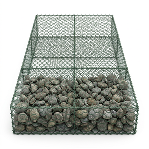 Panier gabion en PVC, cage à pierres 6x2x0.23m, maille de fil tissé 60x80mm 2.0-3.0mm, pour mur de soutènement et protection des rives - Product Image 1