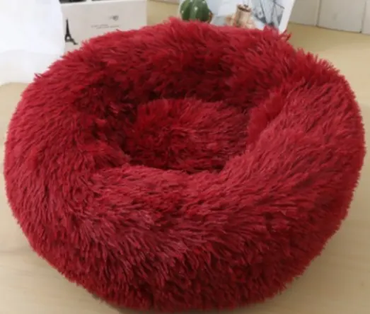 Cama de designer de cachorro estilo francês, cama redonda para cachorros e gatos de plástico