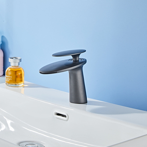 Grifo de lavabo tipo <span class=keywords><strong>cascada</strong></span> para baño, monomando, de un solo orificio, de latón macizo, con válvula de cerámica contemporánea - Product Image 4