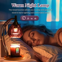 Lampe chauffe-cire Muguet à intensité variable et température réglable, lampe chauffe-bougie, lampe d'ambiance de table