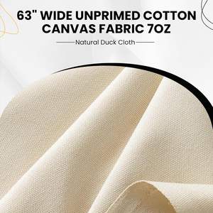 विस्तृत अनप्रिमेड सूती कैनवास कपड़े 7 औंस प्राकृतिक बतख कपड़े - Product Image 3