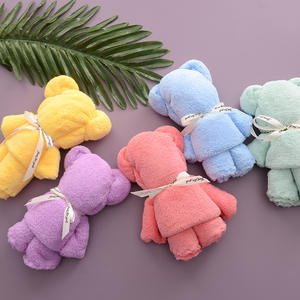 Luxe ours serviette serviette de bain pliant éléphant jouet serviette haute densité corail velours ensemble absorbant mignon doux cadeau pour <span class=keywords><strong>bébé</strong></span> - Product Image 4