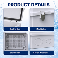 Boîte de jonction étanche IP67 grise 120*90*70mm, boîte à interrupteurs électrique résistante aux intempéries, boîte électrique en plastique pour l'électricité extérieure