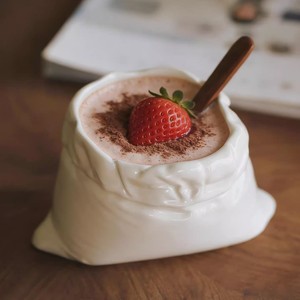 Creative Hand-held Cloth Bag Ceramic Coffee Mug Unique Latte Art Cup Weird Dessert Cup for Cafe - Product Image 4