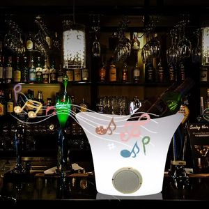 BT hoparlör taşınabilir özel <span class=keywords><strong>Led</strong></span> buz kovası Pe plastik büyük buz kovası 6 şişe şampanya Heinek için - Product Image 5