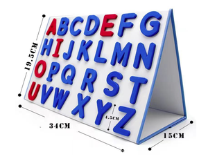ของเล่นสติกเกอร์แม่เหล็กติดตู้เย็นสำหรับเด็กเพื่อการศึกษาปฐมวัย ประกอบด้วยคำศัพท์ภาษาอังกฤษ ตัวอักษร และตัวเลข - Product Image 2