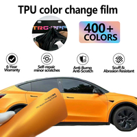 Film de protection de peinture (PPF) coloré en TPU avec conduit d'air, facile à installer, film de protection de peinture coloré satiné de haute qualité, PPF coloré à double usage (humide et sec)