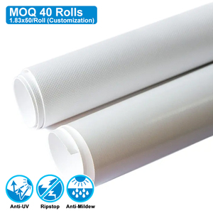 Bâche en tissu PVC Lona Tarp 850 gsm Block out Bâche blanche givrée en PVC 1000D Bâche de tente en PVC pour chapiteau de fête en plein air - Product Image 1