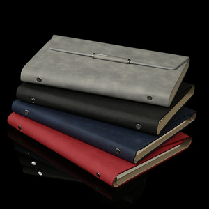 Nhà Sản Xuất Tùy Chỉnh Máy Tính Xách Tay Da Bán Buôn A5 Ba Gấp Lá Lỏng Máy Tính Xách Tay Thiết Lập, Văn Phòng Kinh Doanh Nhật Ký Chế Biến - Product Image 4