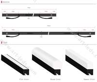 Barre de lumière LED commerciale 0,5m/1m 84 LED DMX512, éclairage linéaire pour piste de danse, scène, DJ