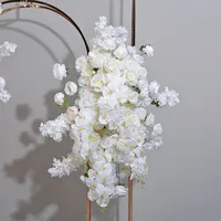 Élégante Composition Florale Artificielle Blanche d'Orchidées et de Roses, Centre de Table pour la Maison, Événements et Décoration de Pâques