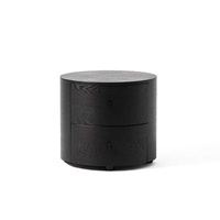 Table de chevet minimaliste italienne de style nordique avec rangement, en bois massif et plateau en ardoise, 40 cm, pour petits espaces, Chine