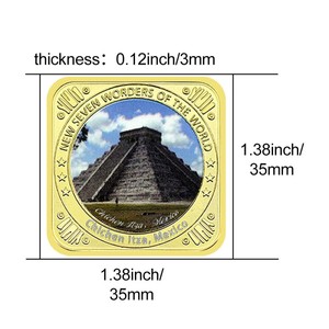 Set <span class=keywords><strong>de</strong></span> Medallones Decorativos <span class=keywords><strong>de</strong></span> Lugares Emblemáticos del Mundo, 7 Maravillas del Mundo, Recuerdo <span class=keywords><strong>de</strong></span> Viaje, con Servicio Personalizado OEM - Product Image 2