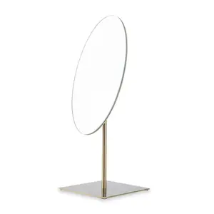 Großhandel Retro Bronze Legierung Metall Kommode Desktop-Spiegel Dekorative Bronze Beauty Vanity Makeup Mirror